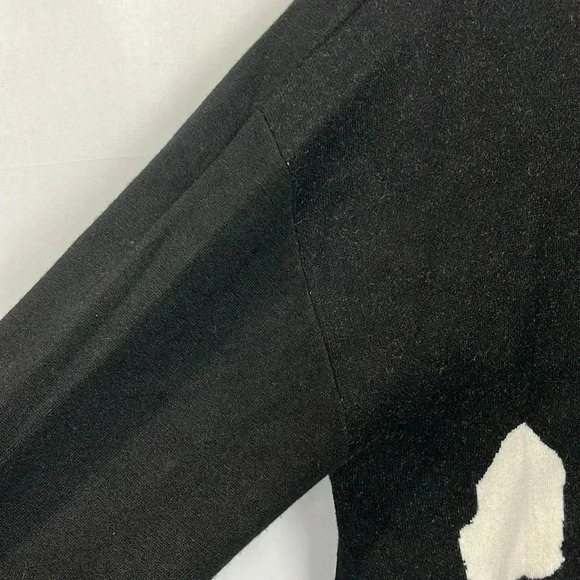 Banana Blue Womens Sweater Black/White L Turtleneck Graphic Design Abstract Boxy - Picture 5 of 10